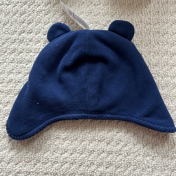 NWT - Baby Bear Wearing Blue Winter Hat & Matching Baby Hat With Bear Ears - Picture 3 of 9